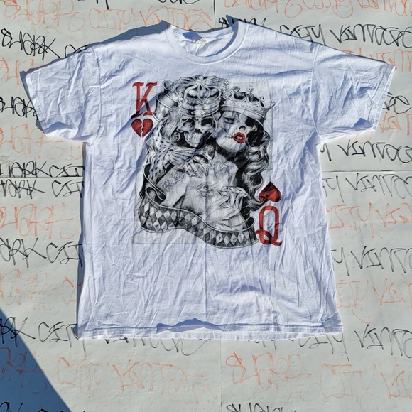 Skull Card T Shirt XL - Picture 2 of 4